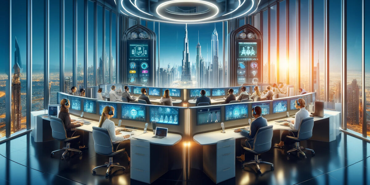 modern, high-tech contact center in Dubai